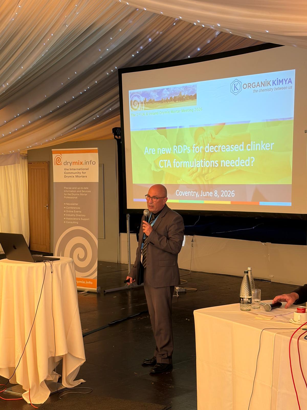 Organik Kimya Shared Its RDP Expertise at the 2nd UK & Ireland Drymix Mortar Meeting 2026